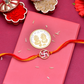 swastik silver rakhi 