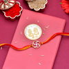 swastik silver rakhi 