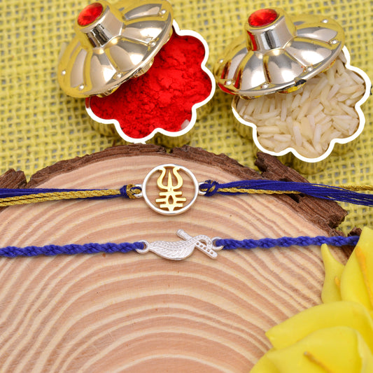 traditional silver rakhi