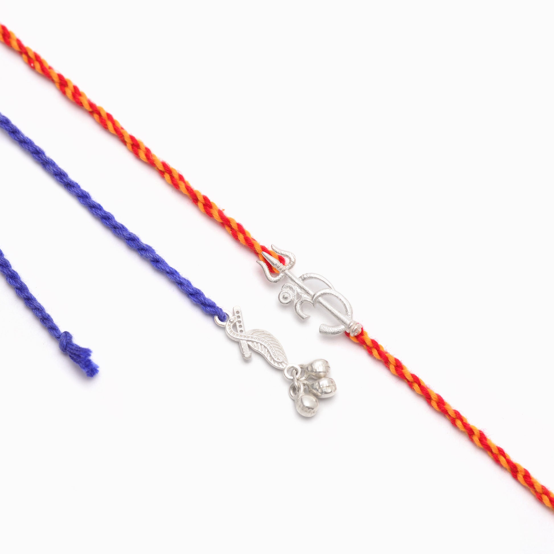 trishula silver rakhi  