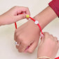 silver coin rakhi