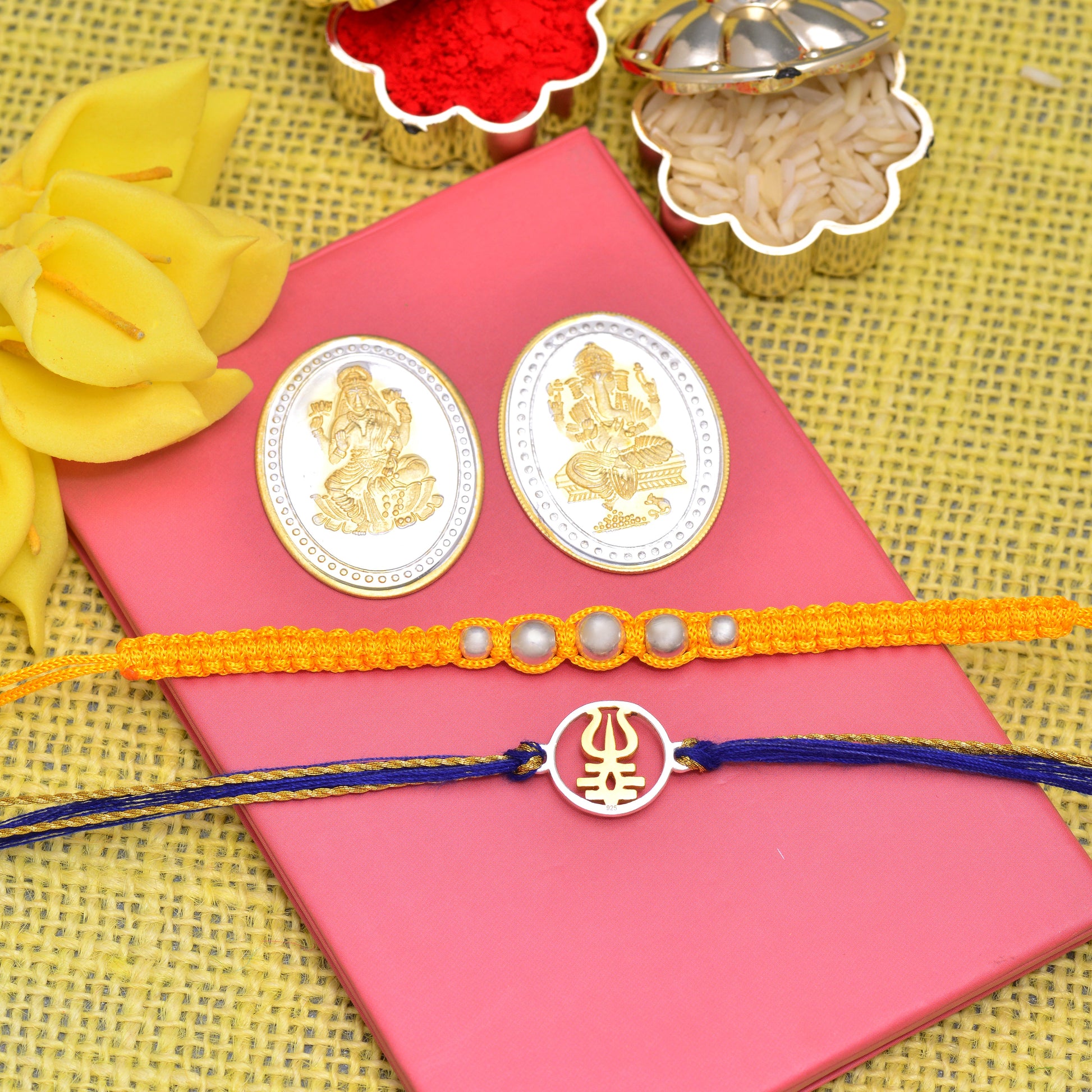 unique silver coin rakhi